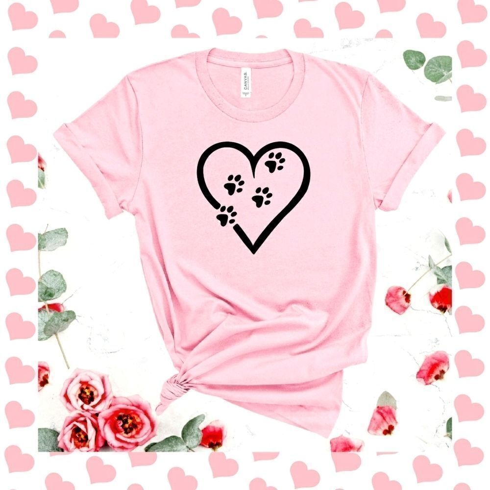 Pup Paw Prints ❤ Soft Graphic Tee Shir